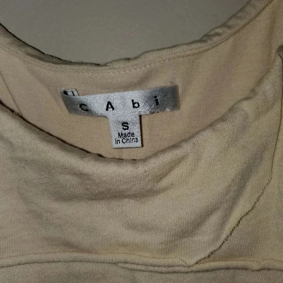 Cabi style #321 women's size small top ruffles tan - Picture 2 of 4